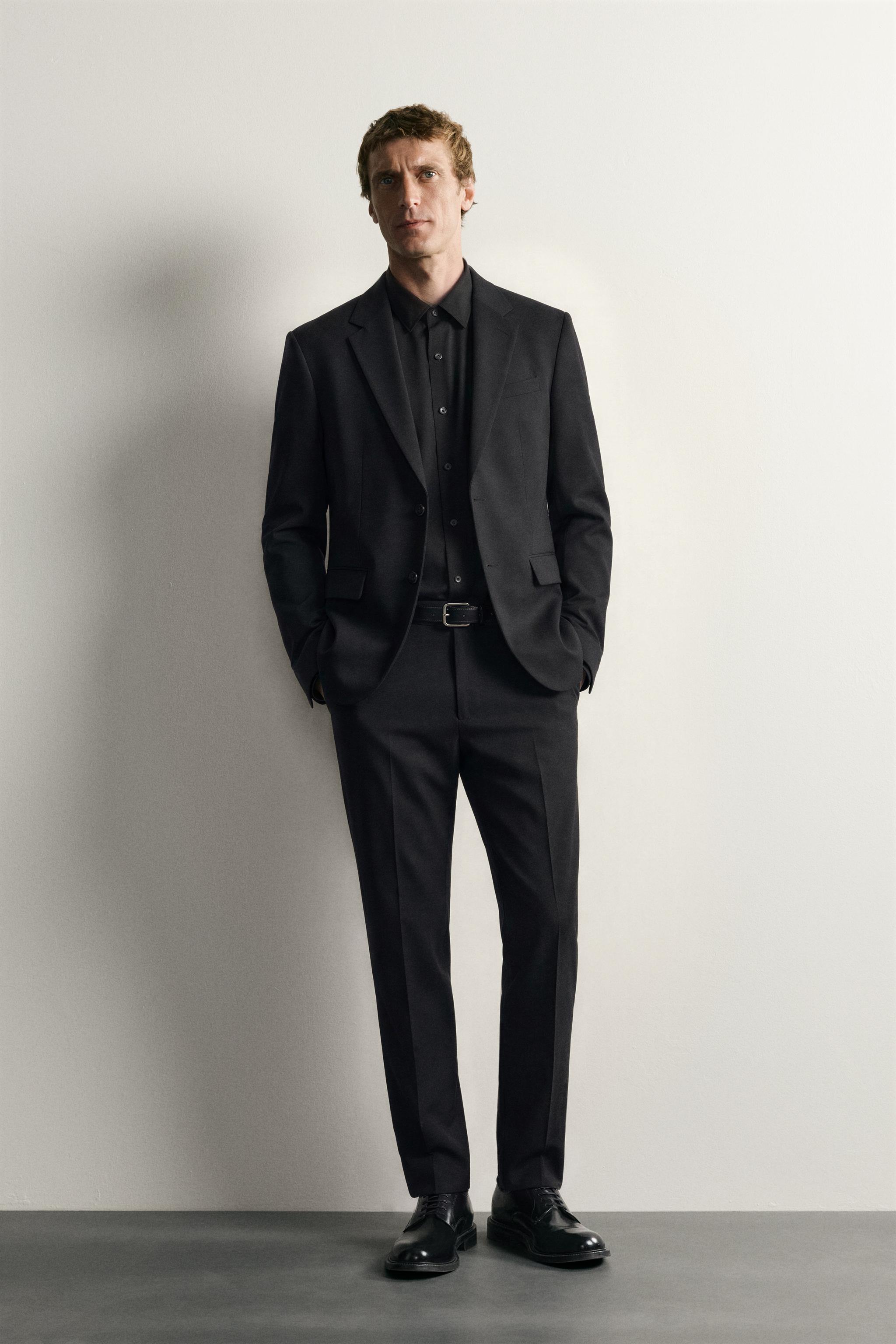 ZARA ブラック スーツ セットアップ4点セット　150 160 ZARA ブラック スーツ セットアップ4点セット 150 160 メンズスーツ