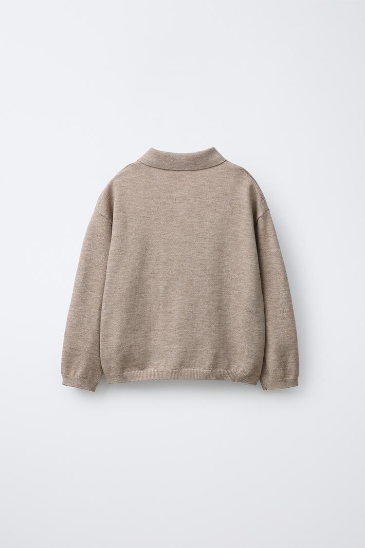 KNIT POLO SWEATER