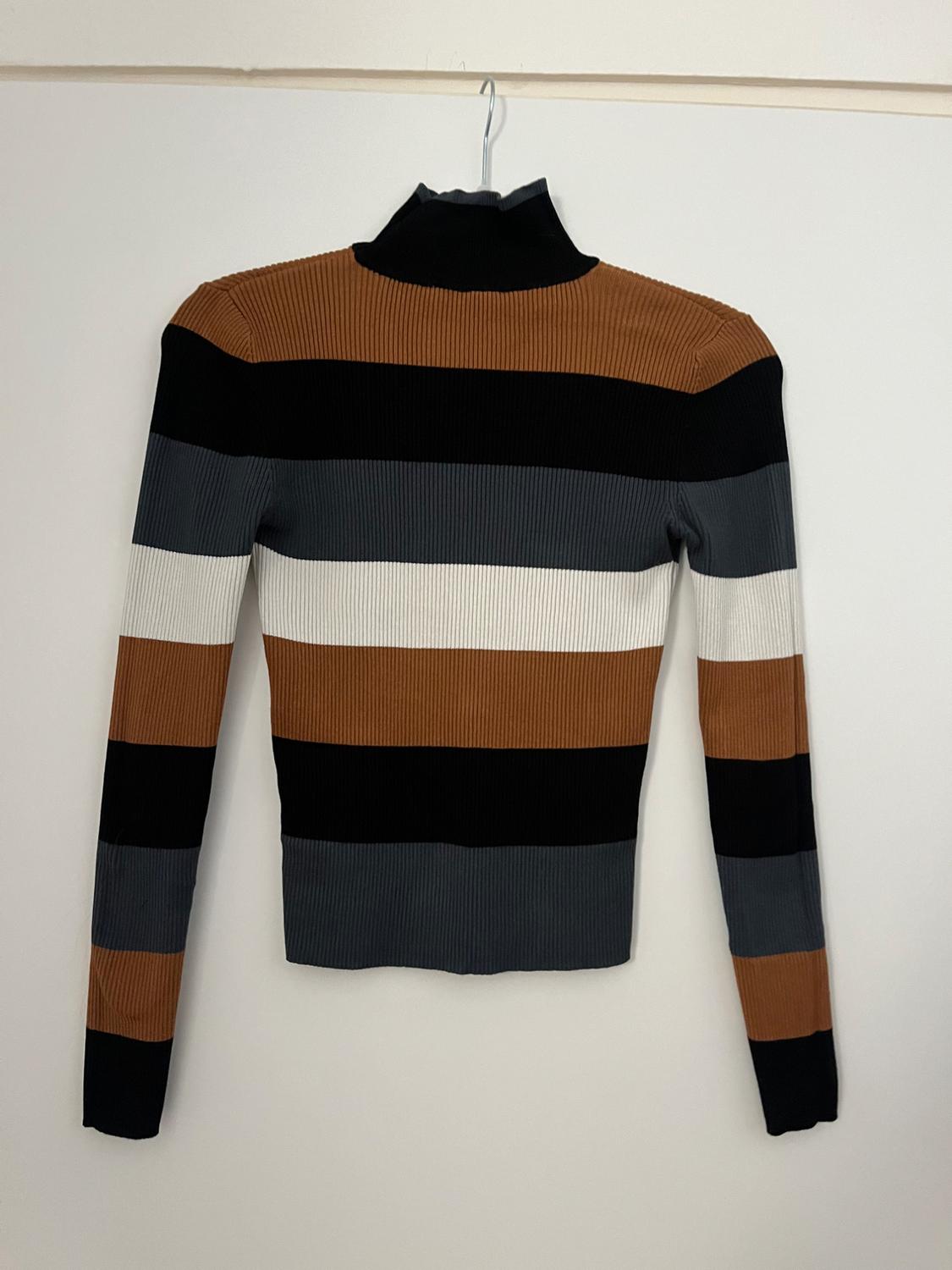 STRIPED HIGH NECK SWEATER - Image 2