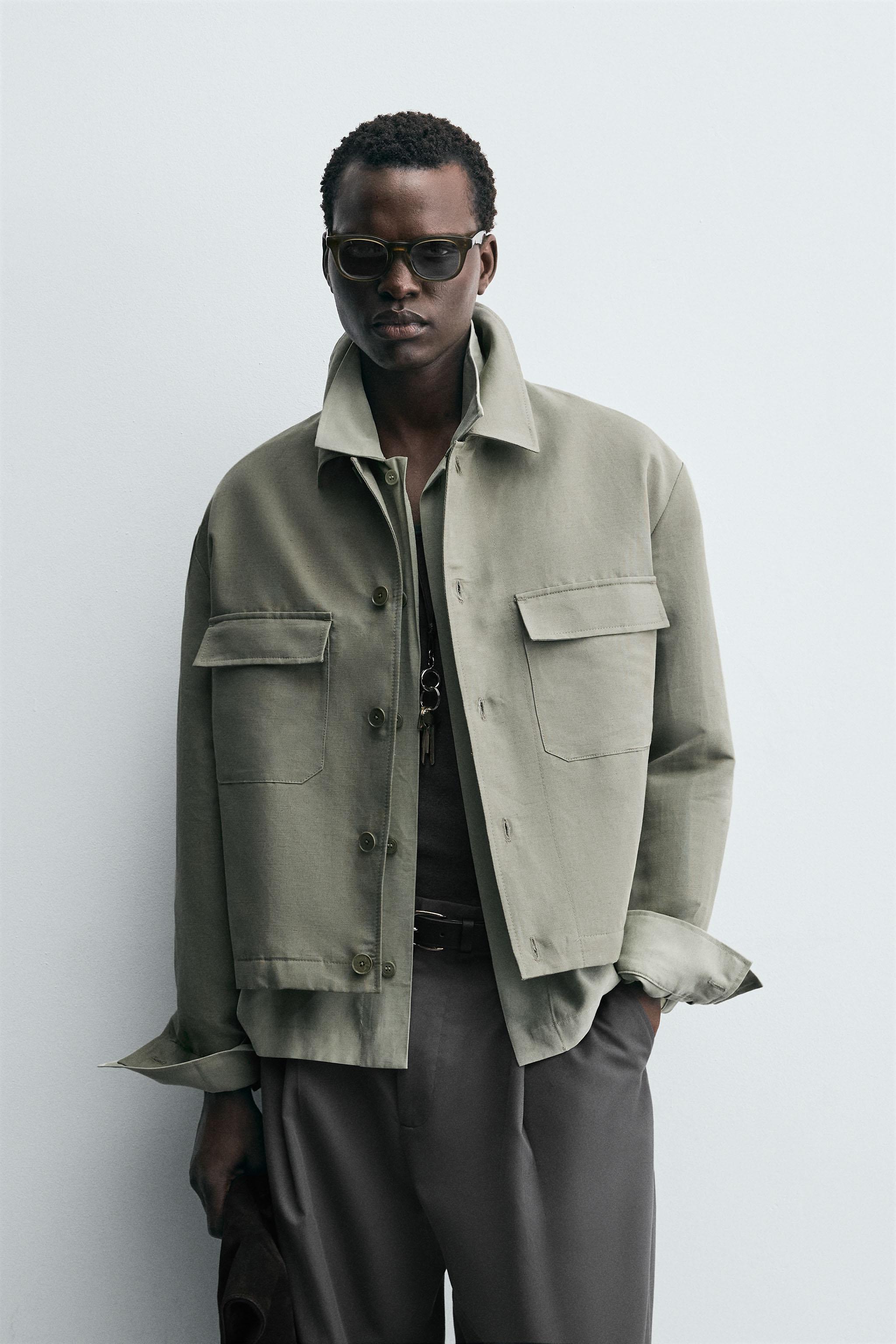 BOXY FIT POCKET OVERSHIRT - Light green | ZARA Canada