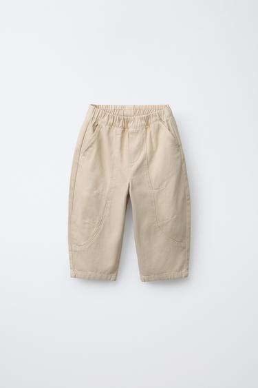 SOFT BALLOON TROUSERS - Light beige by Zara