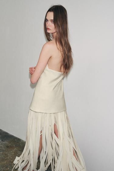 ZW COLLECTION COMBINED DRESS - Sand by Zara - Image 4