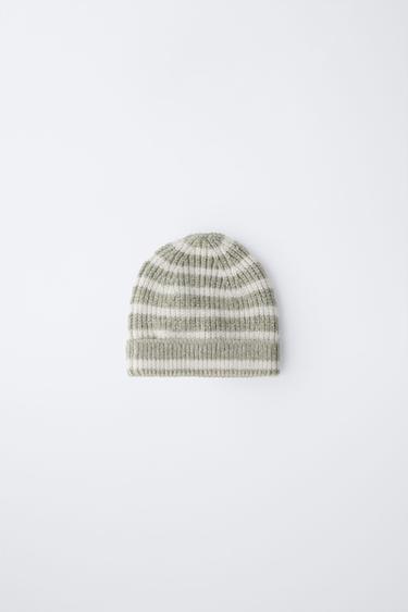 GORRO PUNTO RAIAS - cru/caqui de Zara - Imaxe 0