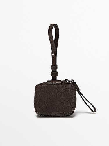 Zara Nappa leather AirPods case - Brown