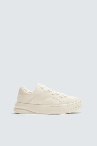 TÊNIS COM VOLUME MONOCROMÁTICO - Branco da Zara