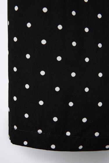 PANTALON JUPE-CULOTTE À POIS - Noir de Zara - Image 3