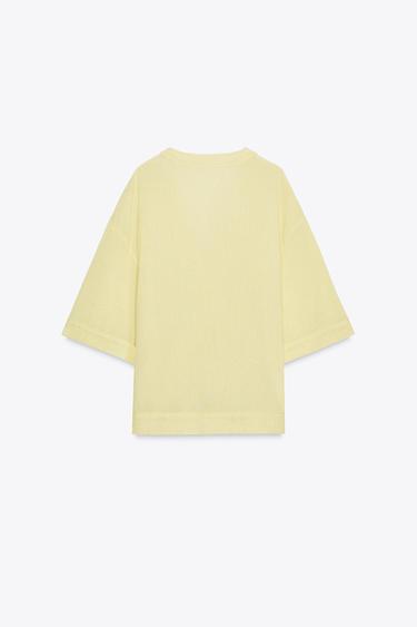 ZW COLLECTION STRIPED KIMONO WITH TIES - yellow by Zara - Image 6