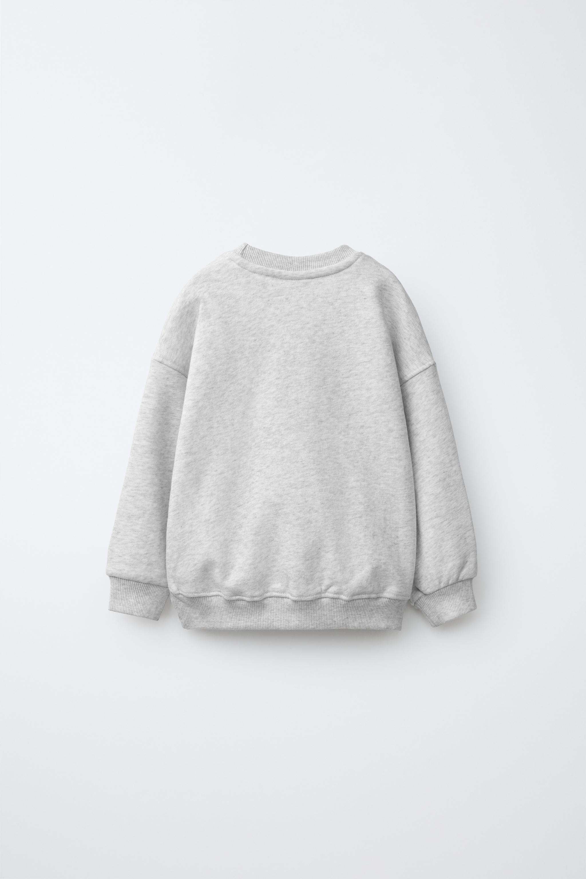PLAIN SWEATSHIRT — Gray marl