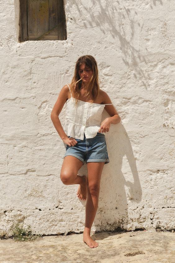 BERMUDA MOM FIT TRF TAILLE HAUTE