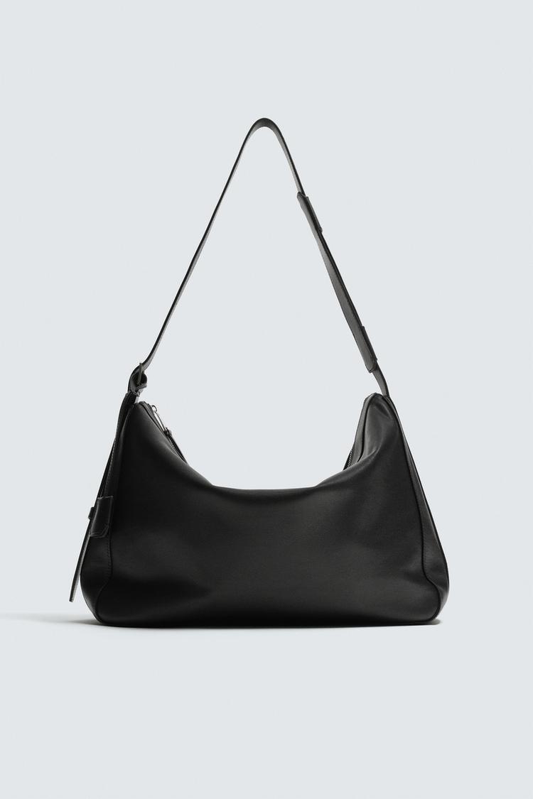 ZARA LEATHER SHOULDER BAG