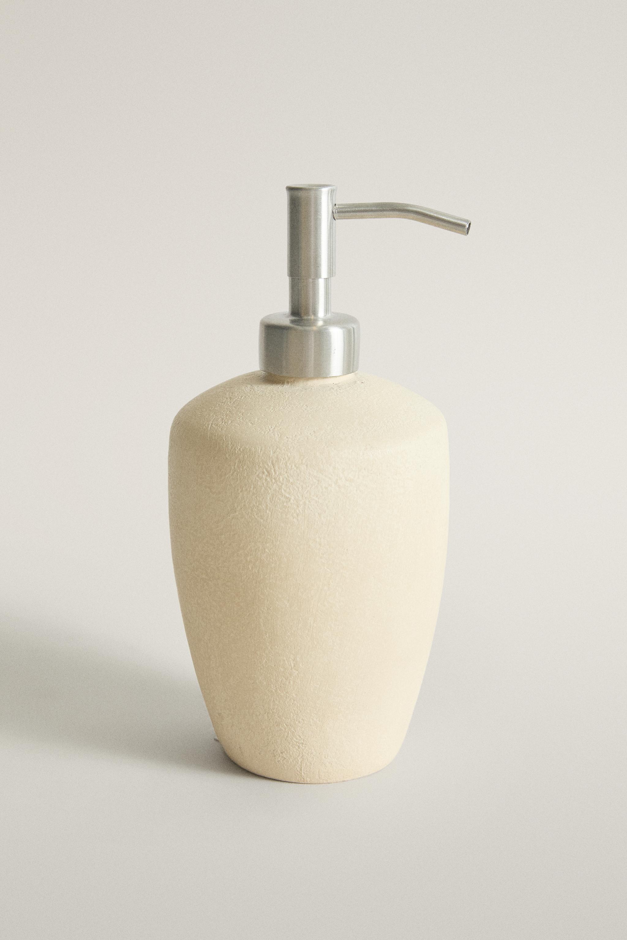 EARTH-TONE CERAMIC SOAP DISPENSER