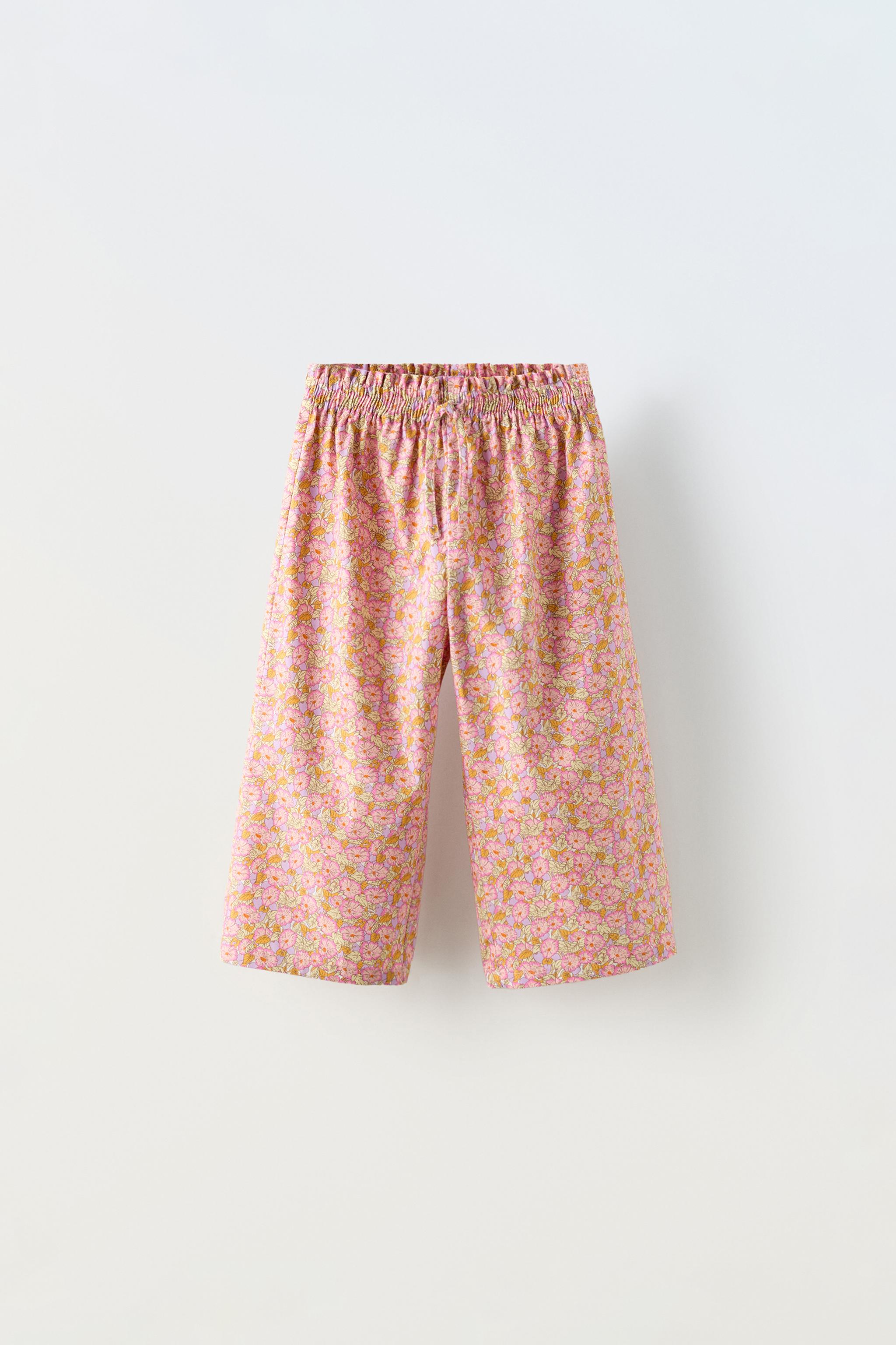 Floral trousers zara best sale