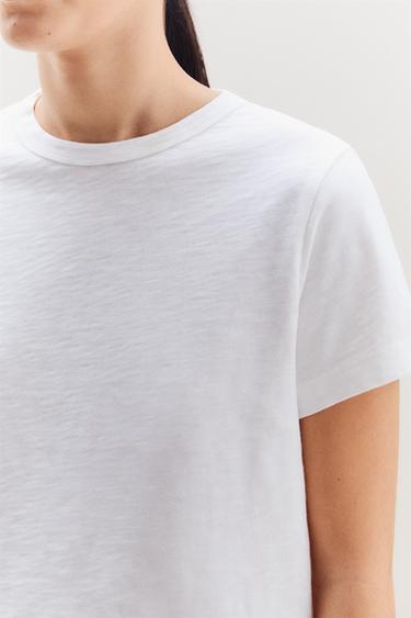 SHORT SLEEVE T-SHIRT - White by Zara - Image 4