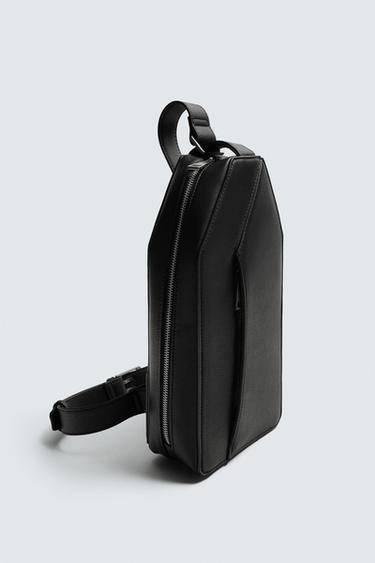 SAC BANDOULIÈRE VERTICAL TEXTURÉ - Noir de Zara - Image 5