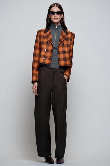 BARREL TROUSERS - Dark brown by Zara