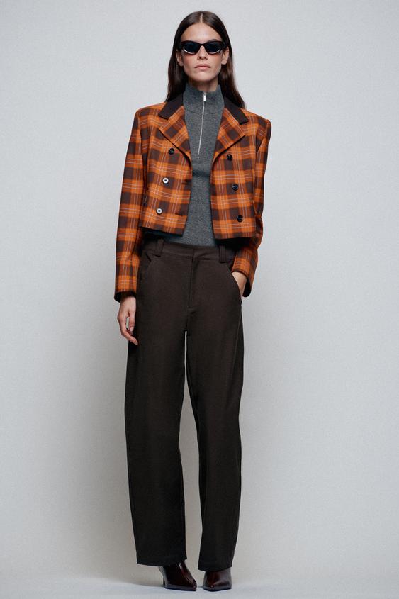 BARREL TROUSERS - Dark brown by Zara - Image 0