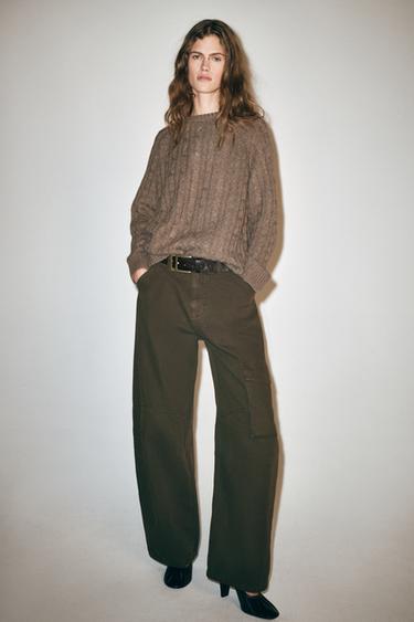 ΠΑΝΤΕΛΟΝΙ CARGO ZW COLLECTION - Χακί σκούρο του Zara
