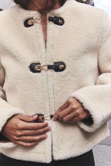 DOUBLE-FACED JACKET WITH TOGGLES - Ecru by Zara