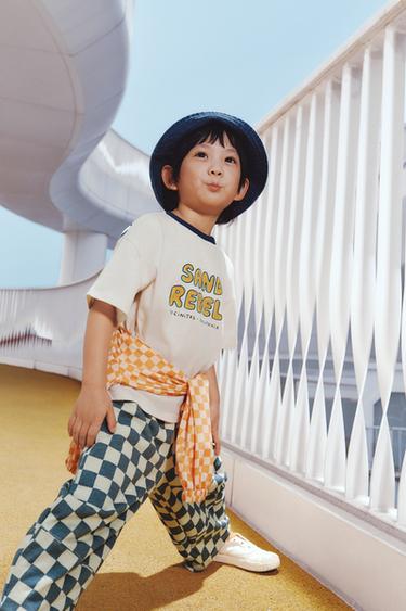 ÁO PHÔNG IN HỌA TIẾT HÌNH BỒ NÔNG - Màu nâu nhạt dịu từ Zara