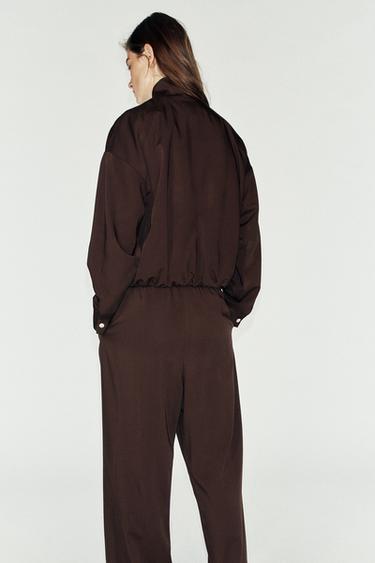 BLOUSON BOMBER COL MONTANT - Marron de Zara - Image 4