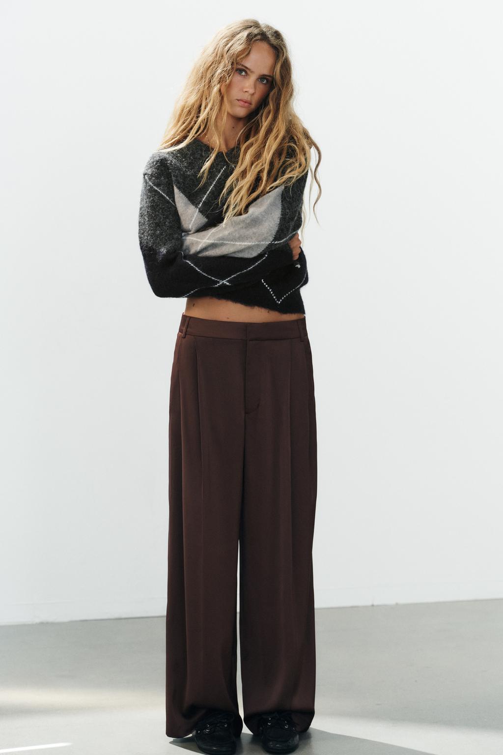 SATIN PLEATED TROUSERS