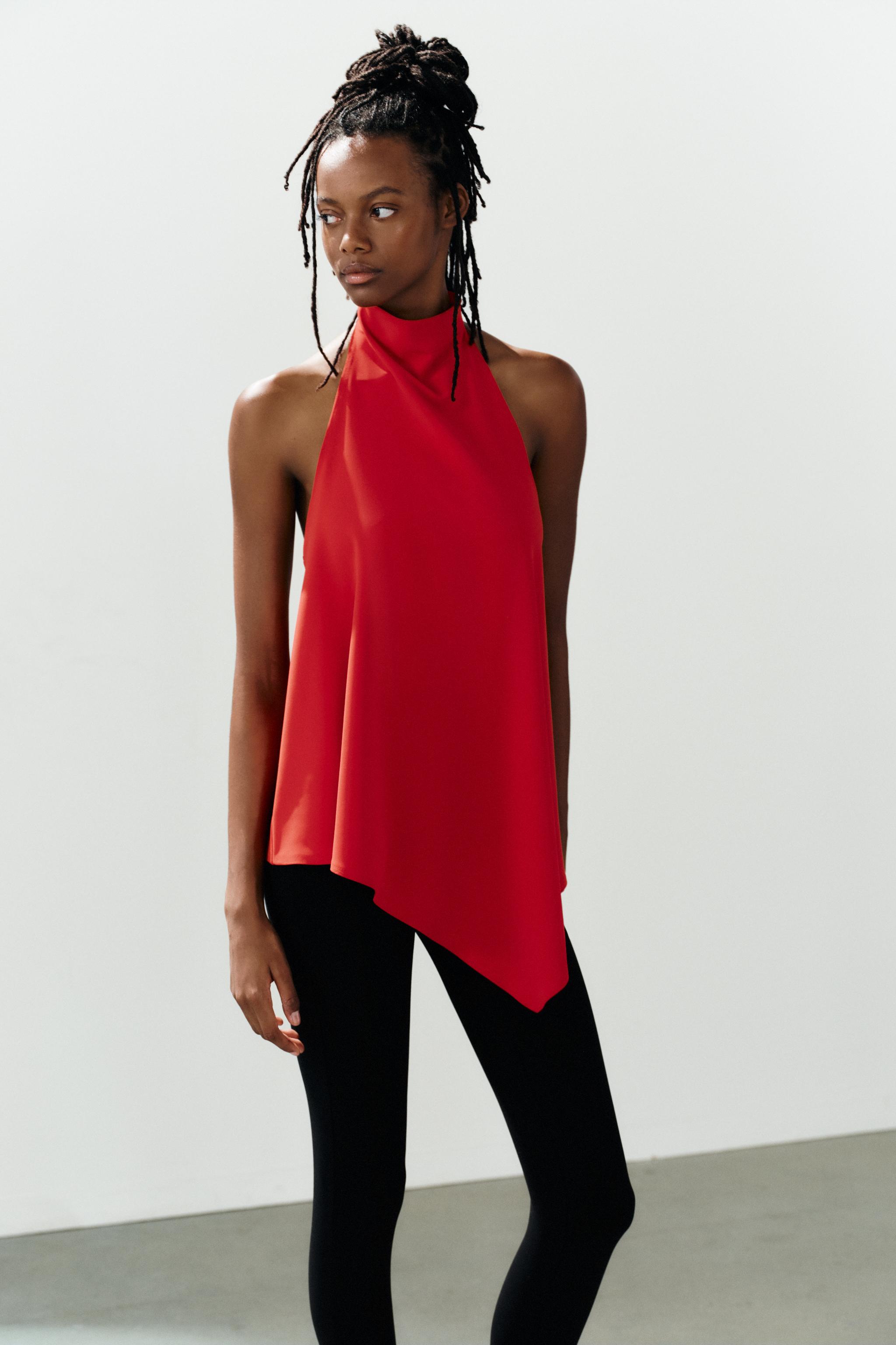 TOP HALTER ASYMÉTRIQUE