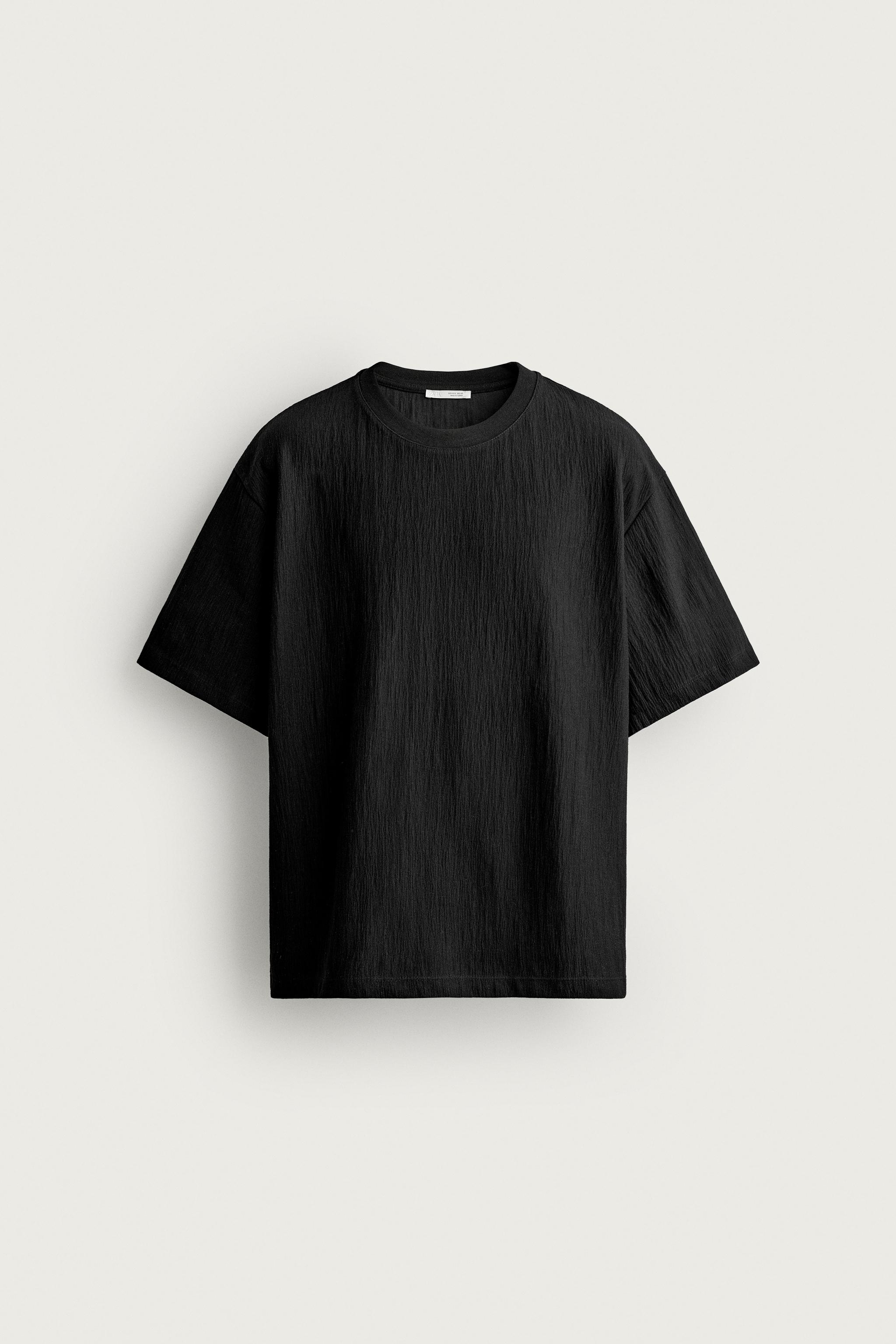 RELAXED FIT TEXTURED T-SHIRT