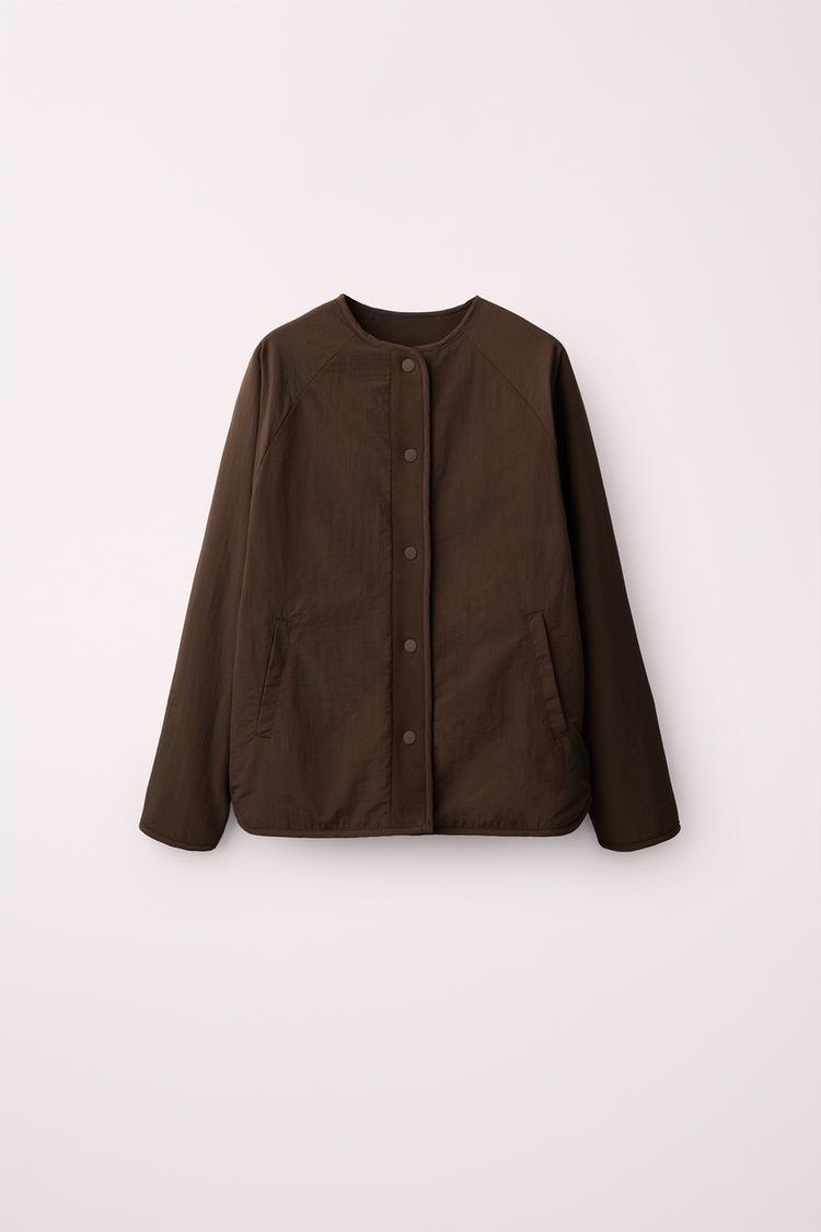 Abrigo liso reversible created by caramel london x zara