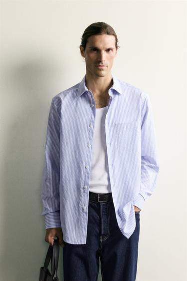 Zara REGULAR FIT STRIPED SHIRT - Striped
