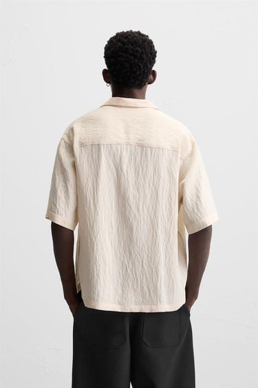 STRIPED TEXTURED SHIRT - Sand by Zara - Image 2