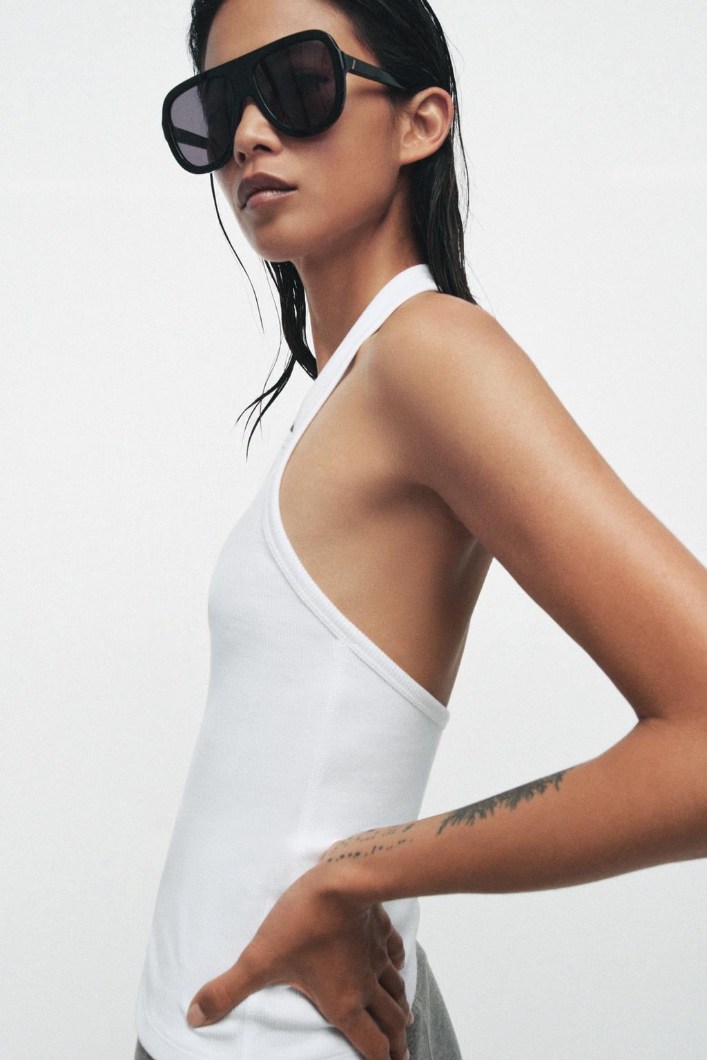 RIBBED HALTER TOP - image 2