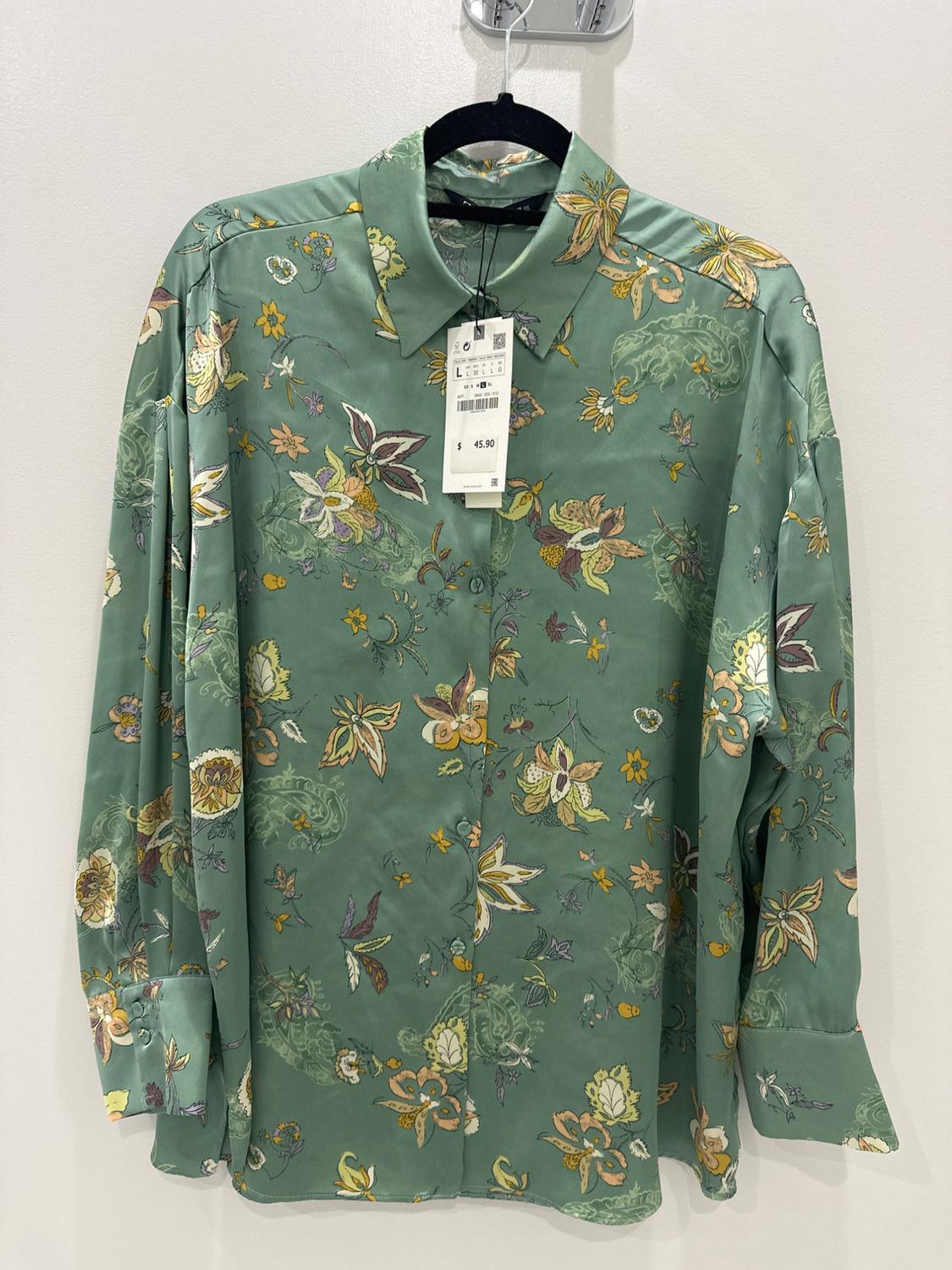 OVERSIZED FLORAL PRINT SHIRT