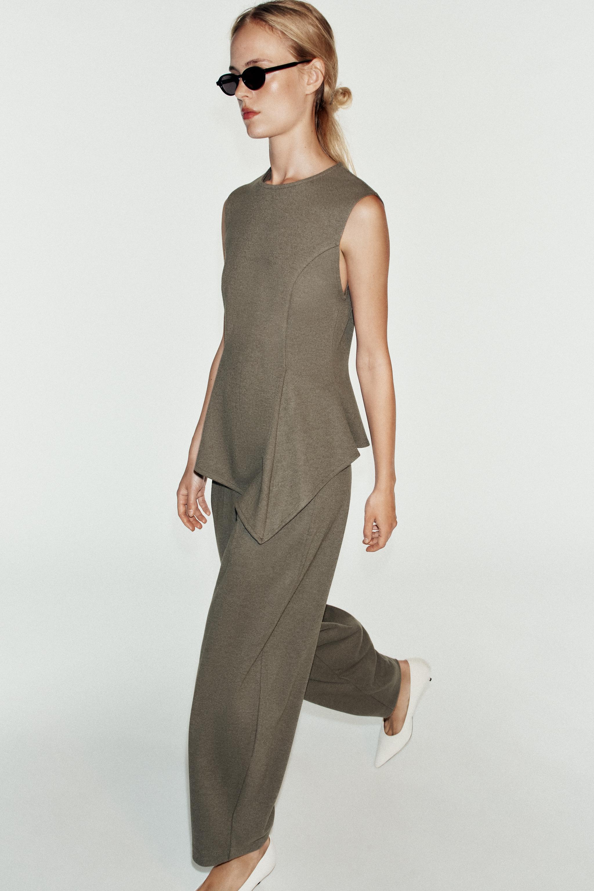 Zara Soft Peplum Top