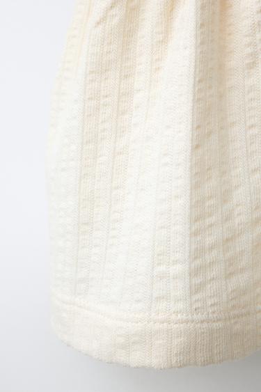 MULTICOLOURED RUCHED COTTON GAUZE TOP - Ecru by Zara - Image 3