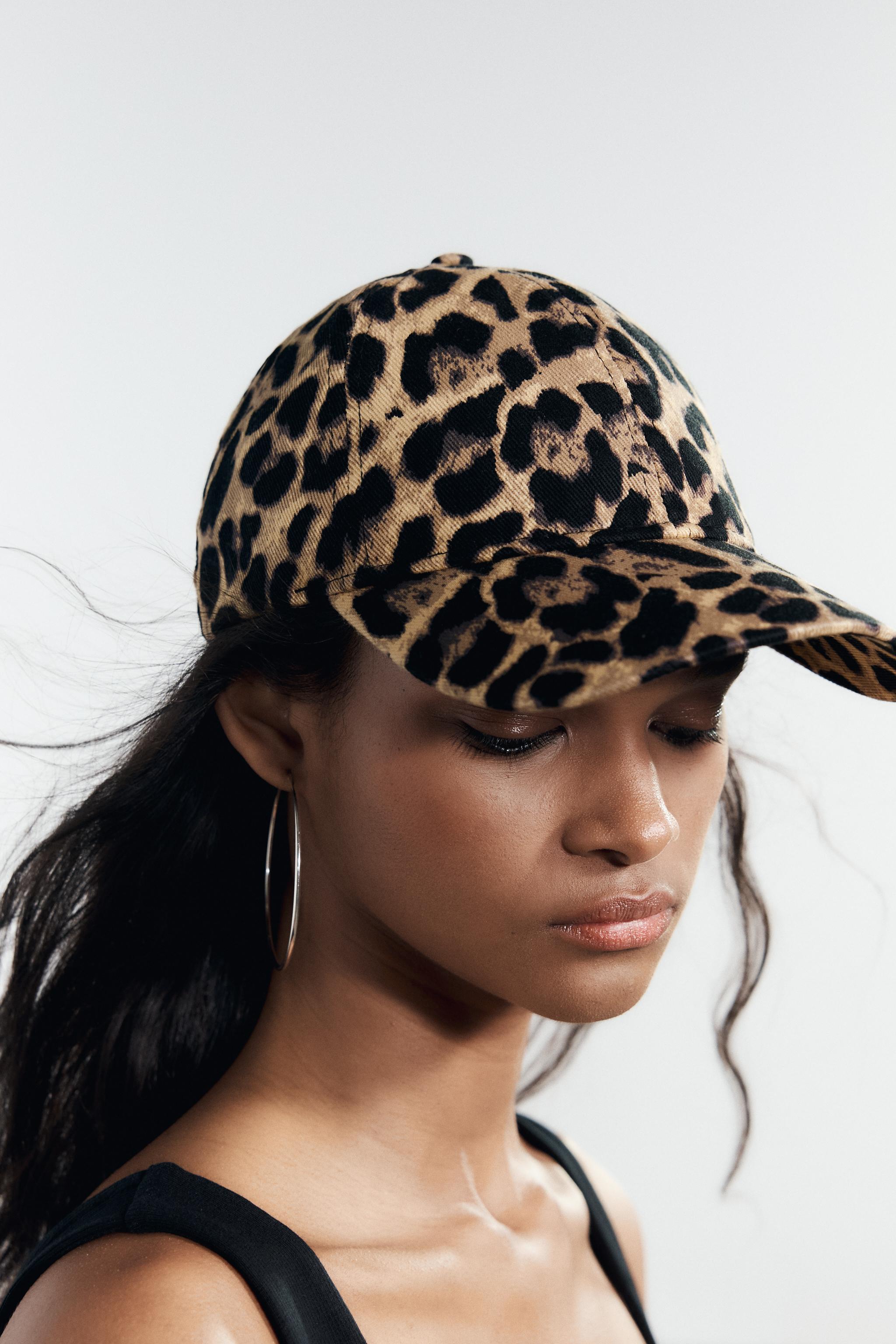 ANIMAL PRINT TWILL CAP Leopard ZARA India - Main Image