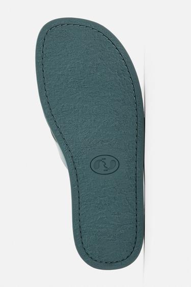 STRAPPY LEATHER SANDALS - Sea Green by Zara - Image 7