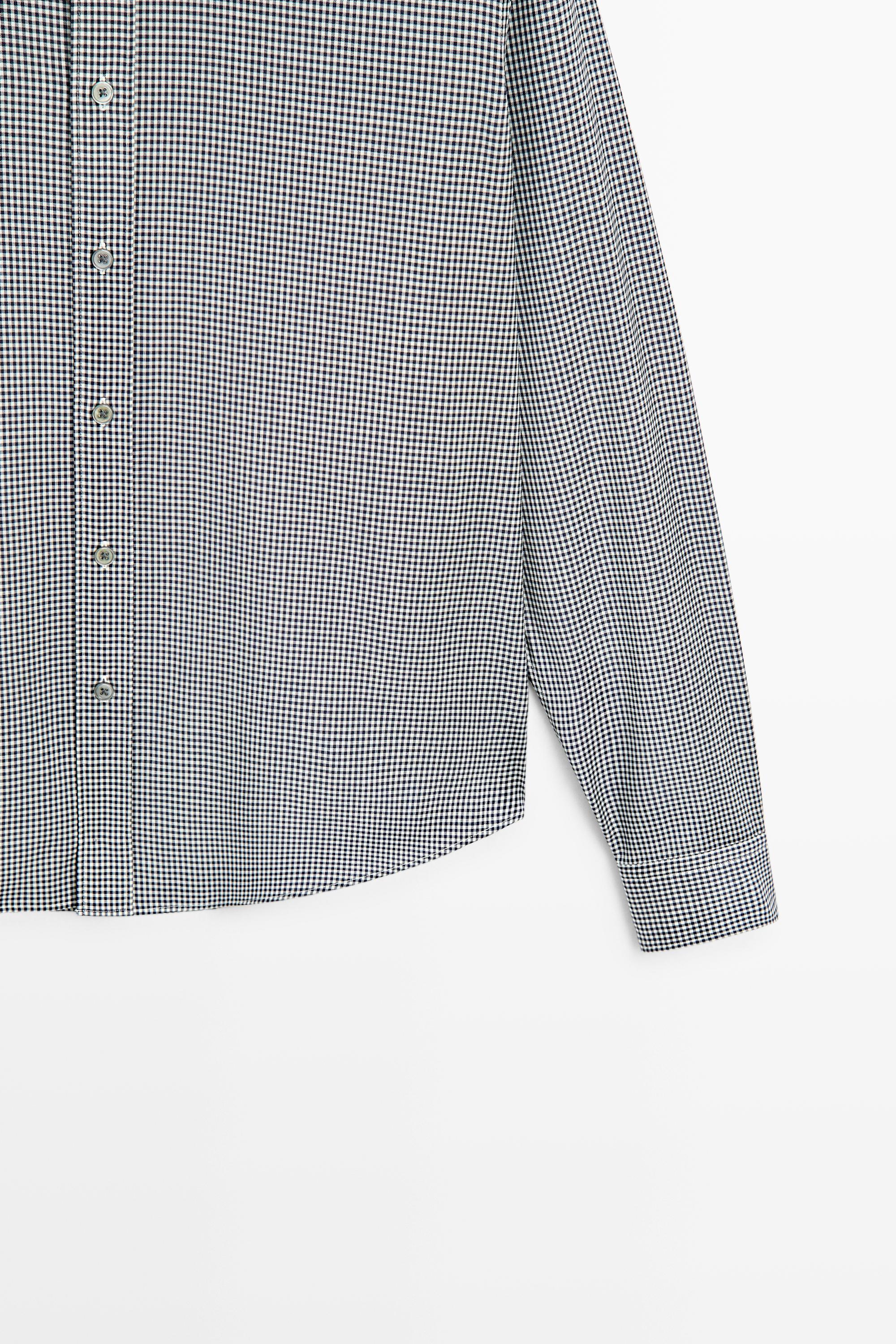 100% wool regular fit check shirt