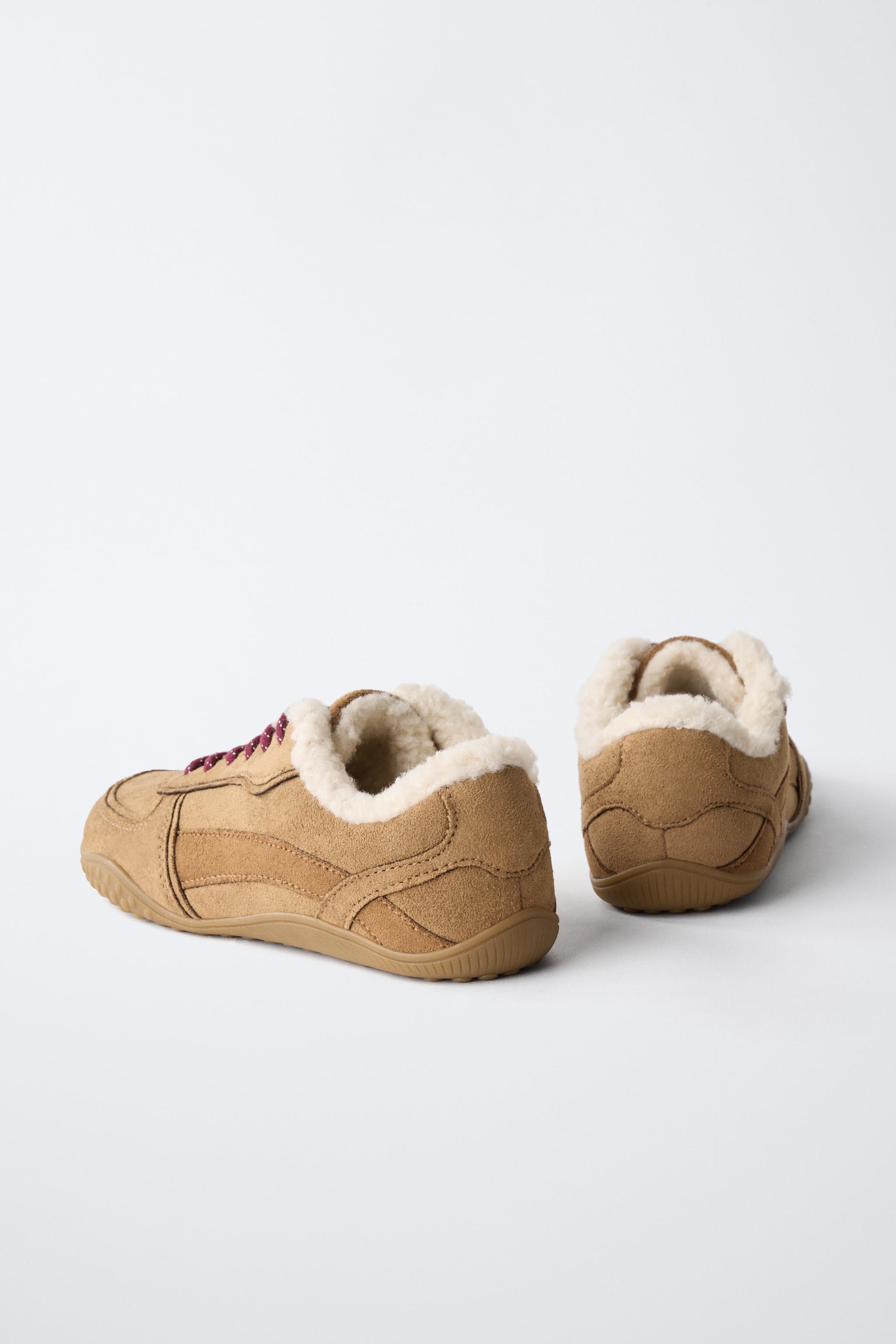 FAUX SHEARLING SNEAKERS