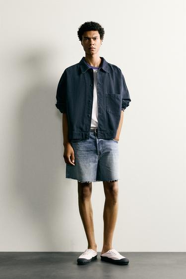 LIGHTWEIGHT DENIM OVERSHIRT - Indigo by Zara - Image 0