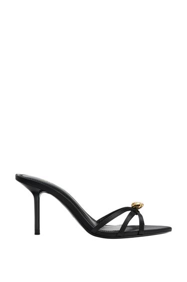 STRAPPY HEELED SANDALS - Black by Zara