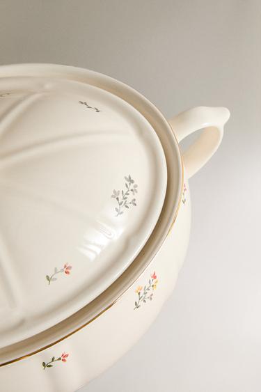 SOUPIÈRE PORCELAINE FLORALE - Crème de Zara - Image 2