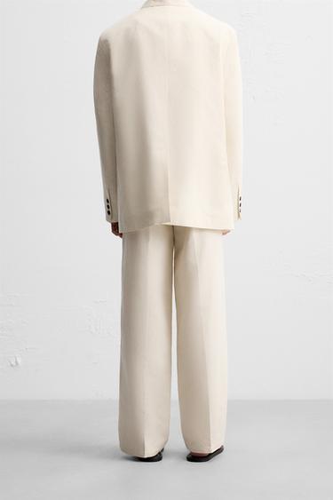 PANTALON DE COSTUME À PLIS - Sable de Zara - Image 2