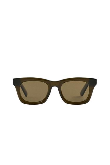 OVAL SUNGLASSES - Olive green by Zara