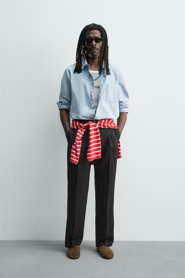 JACQUARD DENIM SHIRT AARON LEVINE X ZARA - Light blue by Zara - Image 0