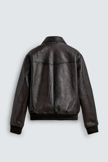 LIMITED EDITION LEATHER JACKET - Brown by Zara