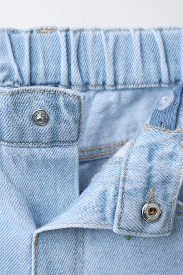 BERMUDA EN JEAN À FLEURS BRODÉES - Bleu clair de Zara - Image 2