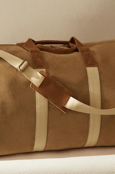 LEATHER TRAVEL BAG - Brown by Zara - Image 0