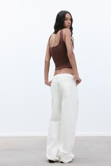 DÉBARDEUR À BRETELLES LARGES - Marron de Zara - Image 3