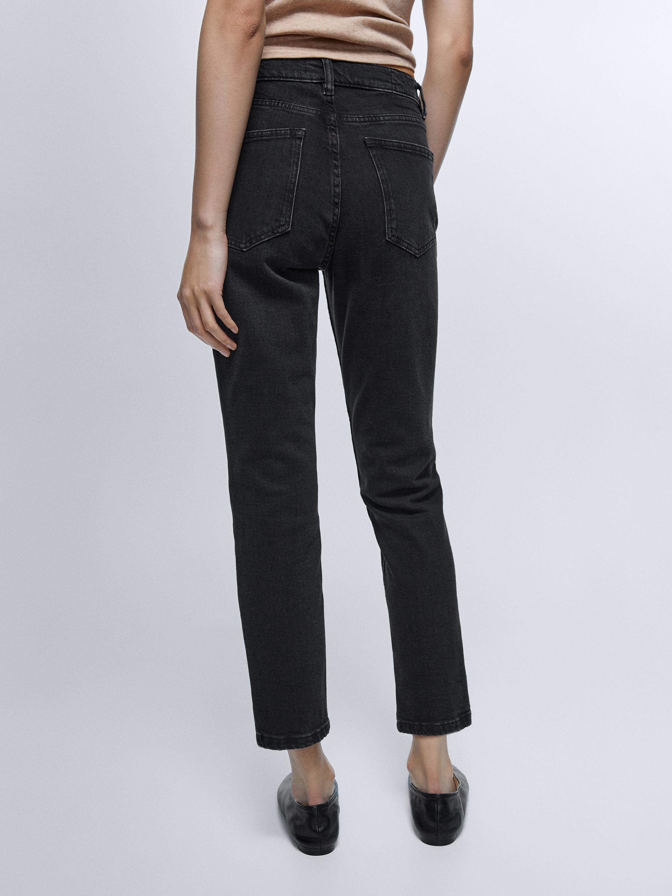 Mid-rise cropped slim fit jeans