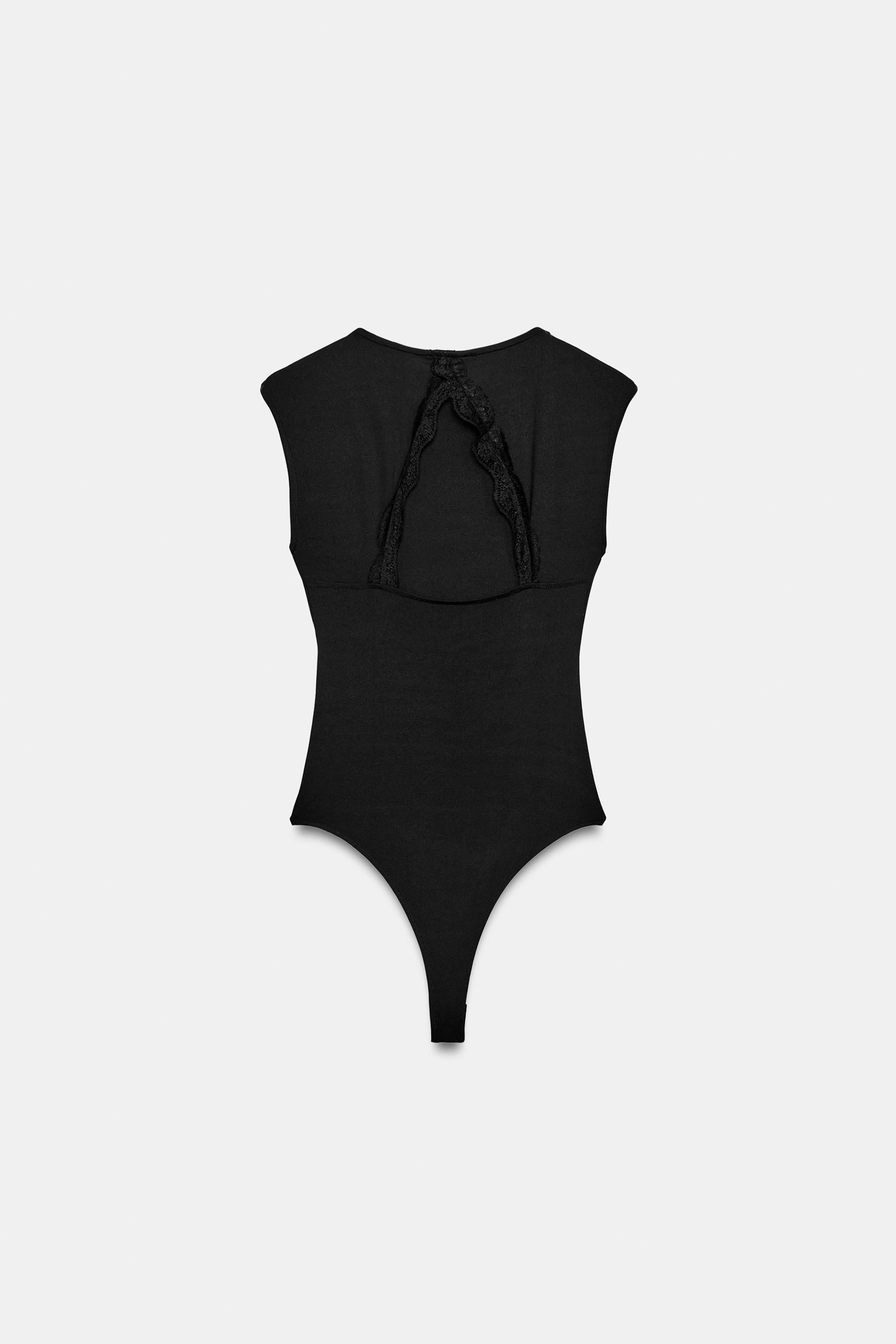 Zara SIRT DEKOLTELİ DANTELLİ BODY görsel 6